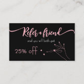 Chic nail salon Empfehlen Sie eine Freundschaftska Treuekarte (Vorderseite)