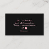 Chic Nail Salon Manicurist Hand Visitenkarte (Rückseite)