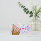 Chic Nail Studio Manicurist Artist Iridescent Opal Visitenkarte (Stehend Vorderseite)