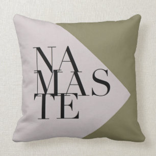 Chic Namaste Yoga inspiriertes quadratisches Kisse Kissen