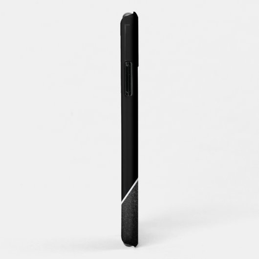 Chic Name Monogram Black Silver Glitzer Ombre Case-Mate iPhone Hülle (Hinten/Rechts)