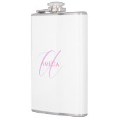 Chic Name Monogram Initial Letter Calligrafy Flachmann (Links)