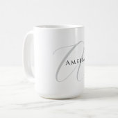 Chic Name Monogram Initial Letter Calligrafy Kaffeetasse (Vorderseite Links)