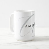 Chic Name Monogram Initial Letter Calligrafy Kaffeetasse (Vorderseite Links)