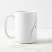 Chic Name Monogram Initial Letter Calligrafy Kaffeetasse (Links)