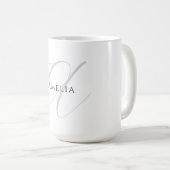 Chic Name Monogram Initial Letter Calligrafy Kaffeetasse (VorderseiteRechts)