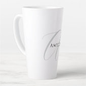 Chic Name Monogram Initial Letter Calligrafy Milchtasse (Linke Ecke)