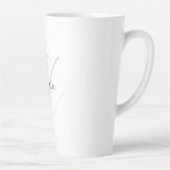Chic Name Monogram Initial Letter Calligrafy Milchtasse (Rechts)