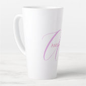 Chic Name Monogram Initial Letter Calligrafy Milchtasse (Linke Ecke)
