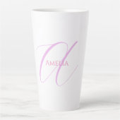 Chic Name Monogram Initial Letter Calligrafy Milchtasse (Vorderseite)