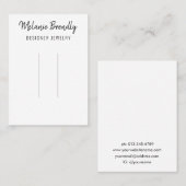 Chic Name Schwarz-weiß Hair Clip Display Visitenkarte (Vorne/Hinten)