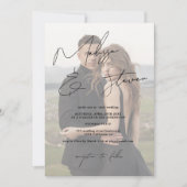 Chic Names Skript Kalligrafie Foto Hochzeit Einladung (Vorderseite)