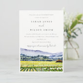 Chic Napa Valley Verlobung Weinkultur und Erde Einladung (Stehend Vorderseite)
