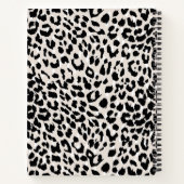 Chic Natural and Black Animal Print mit Monogram Notizblock (Rückseite)