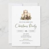 Chic Natural Palette Beige Minimal Christmas Party Einladung (Vorderseite)