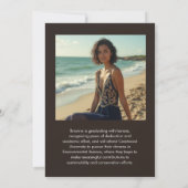 Chic Nature-Inspired Gold Graduate Photo Einladung (Rückseite)