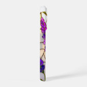 Chic nature lovers lavender sprigs stained Glass iPhone Hülle (Rechte Seite)