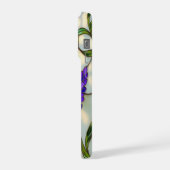 Chic nature lovers lavender sprigs stained Glass iPhone Hülle (Linke Seite)