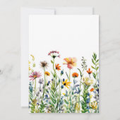 Chic Nature Wildblumen 40. Geburtstag Einladung (Rückseite)