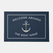 Chic Nautical Anchor Boat Navy Personalisiert