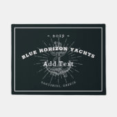 Chic Nautical Anchor Personalisiert Boat Captain Fußmatte (Vorderseite)