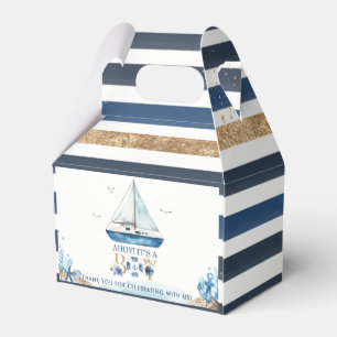 Chic Nautical Boat Ahoy Es ist eine Boy Baby Dusch Geschenkschachtel