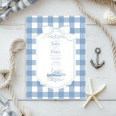 Chic Nautical Coquette Bow Wedding Save The Date