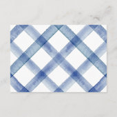 Chic Nautical Navy Blue Bow Wedding Begleitkarte (Rückseite)