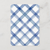 Chic Nautical Navy Blue Bow Wedding Begleitkarte (Rückseite)