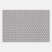 Chic Nautical White and Navy Blue Geschenkpapier Set (Vorderseite 3)