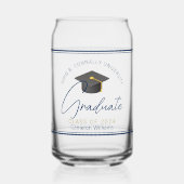 Chic Navy Blue Abschluss Keepake Geschenk Dosenglas (Vorderseite)