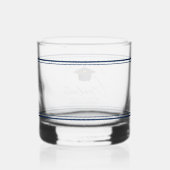 Chic Navy Blue Abschluss Keepake Geschenk Whiskyglas (Rückseite)