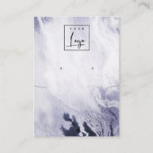 Chic Navy Blue Agate Necklace Logo-Display Visitenkarte (Vorderseite)