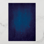 Chic Navy Blue Bites & Bubbly Holiday Party Folieneinladung (Rückseite)