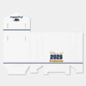 Chic Navy Blue Class of 2026 Custom Graduation Geschenkschachtel (Ungefaltet)