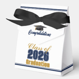 Chic Navy Blue Class of 2026 Custom Graduation Geschenkschachtel