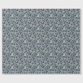 Chic Navy Blue & Eucalyptus Wedding Geschenkpapier (Flach)