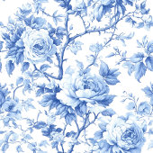 Chic Navy Blue Floral Toile Roses Guest Book Gästebuch
