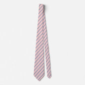 Chic Navy Blue Light Blush Pink Stripes Muster Krawatte (Vorderseite)