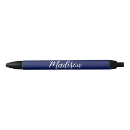 Chic Navy Blue Name Custom Handwritten Script Kugelschreiber