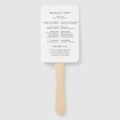 Chic Navy Blue Peony Floral Wedding Programm Fächer (Rückseite)