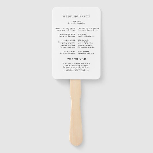 Chic Navy Blue Peony Floral Wedding Programm Fächer (Rückseite)