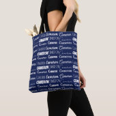 Chic Navy Blue Personalized Name Collage Tasche (Von Nahem)
