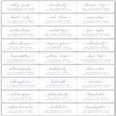 Chic Navy Blue Script Wedding Guest Address Labels (Vorderseite)