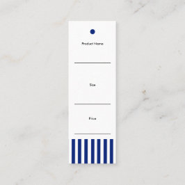 Chic Navy Blue Stripes Boutique Price Tag