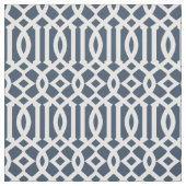 Chic Navy Blue und White Trellis Lattice Muster Stoff (Muster)