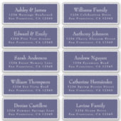 Chic Navy Blue Wedding Guest Address Labels (Vorderseite)