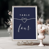 Chic Navy Blue Wedding Tischnummer