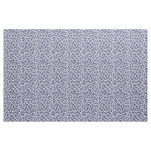 Chic navy-blue-white cheetah print pattern stoff (Yard (91,4 cm))