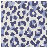Chic navy-blue-white cheetah print pattern stoff (Nahaufnahme)